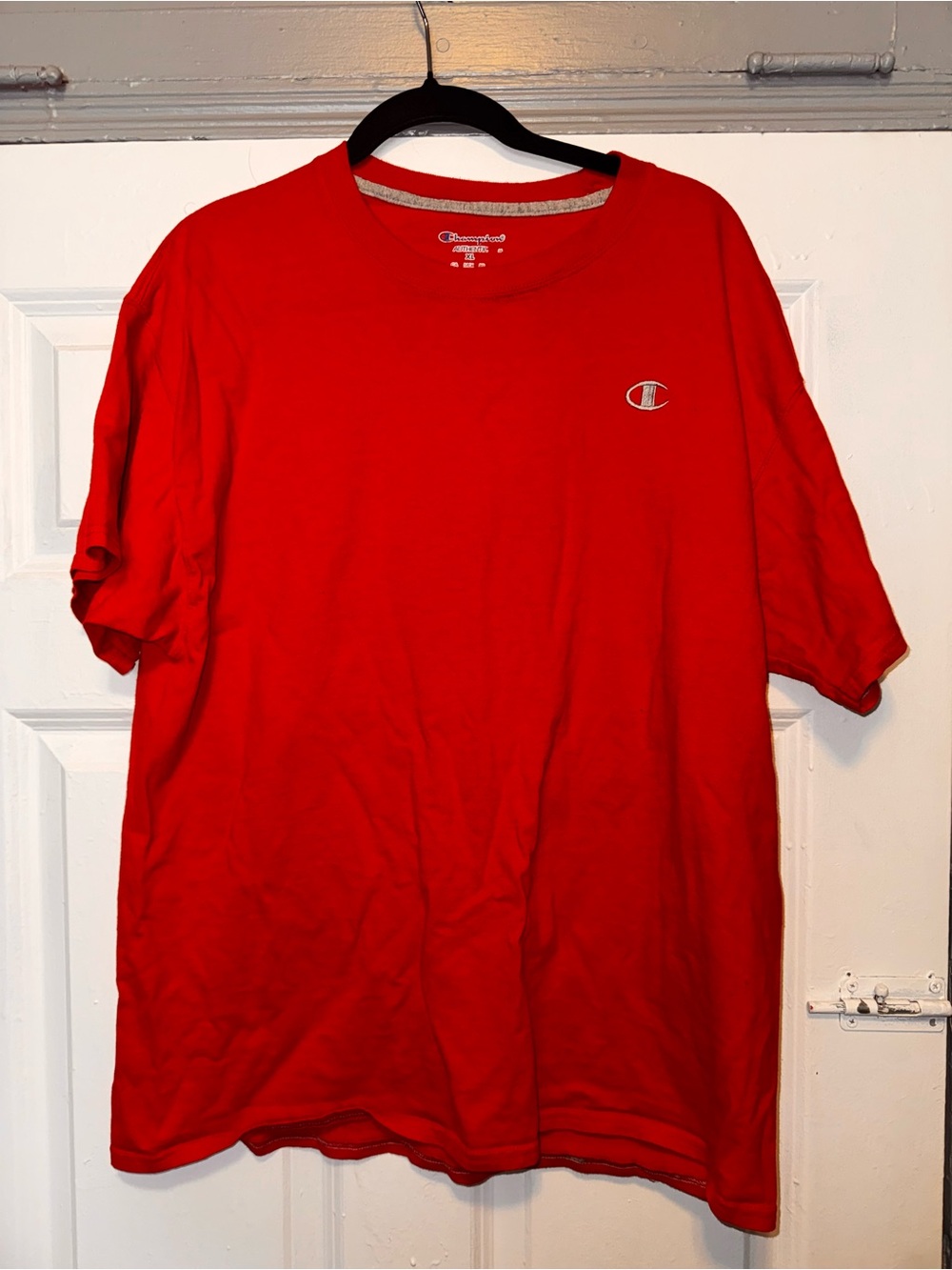 Champion Red Short Sleeve Crewneck Tee